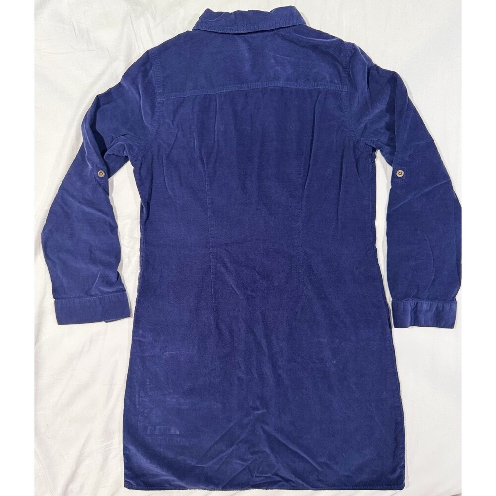 Vtg old navy Corduroy Shirt Dress S Blue Button Tab Long Sleeve Indie Grunge Y2K - Picture 3 of 16